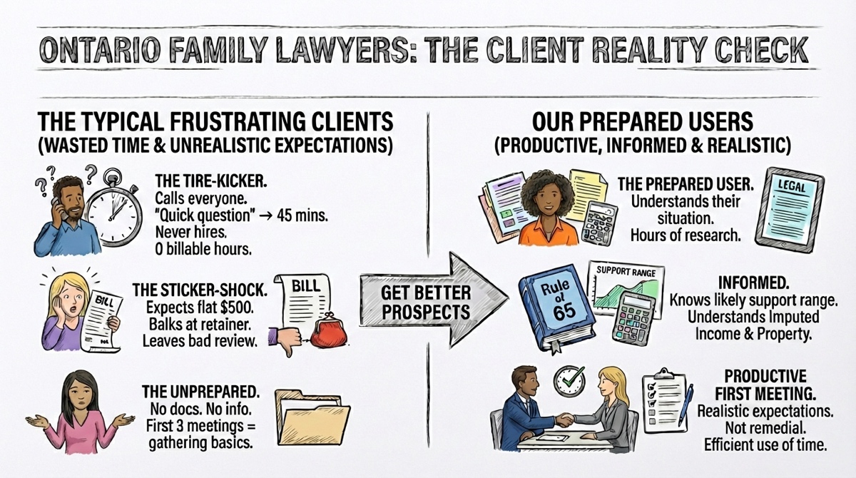 Informed clients ready to hire - Ontario Spousal Support